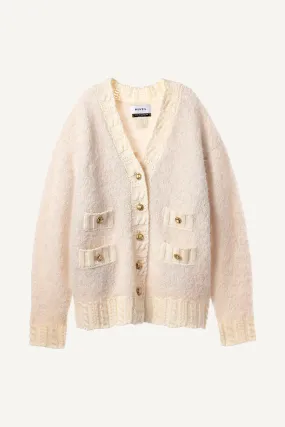 Cats Embroidered Wool-Blended Cardigan