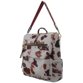 Cow Print Faux Leather NGIL Shoulder Backpack