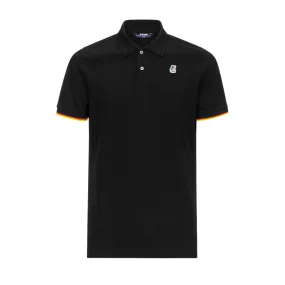 Polo K-Way Vincent Contrast Stretch Nero