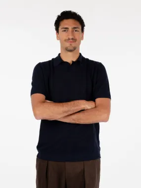 Polo maniche corte punto piquet navy