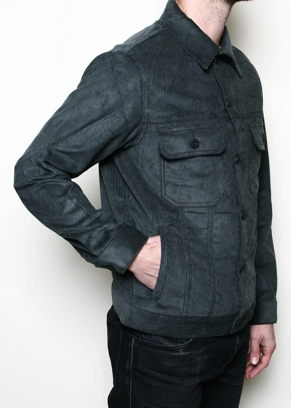 Rogue Territory - Cruiser Jacket Grey Corduroy